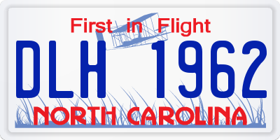 NC license plate DLH1962