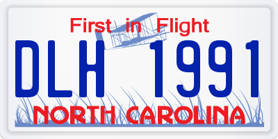 NC license plate DLH1991