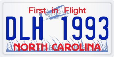 NC license plate DLH1993