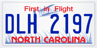 NC license plate DLH2197