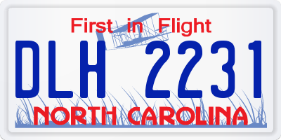 NC license plate DLH2231