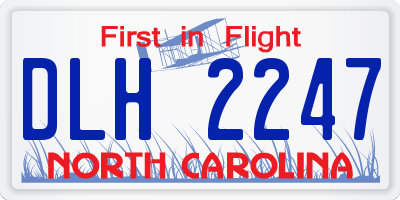 NC license plate DLH2247