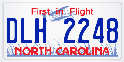 NC license plate DLH2248