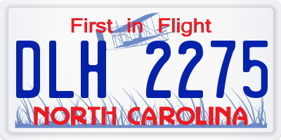 NC license plate DLH2275