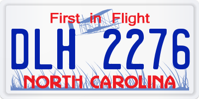 NC license plate DLH2276