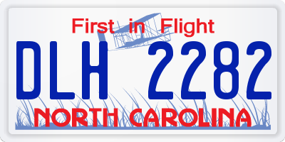 NC license plate DLH2282