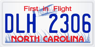 NC license plate DLH2306