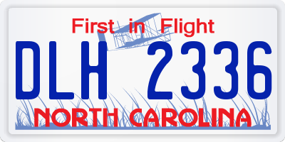 NC license plate DLH2336