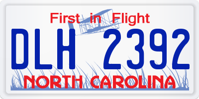 NC license plate DLH2392