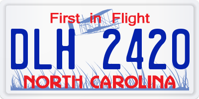 NC license plate DLH2420