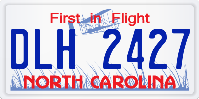 NC license plate DLH2427
