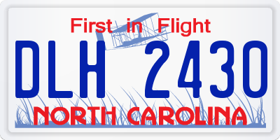 NC license plate DLH2430