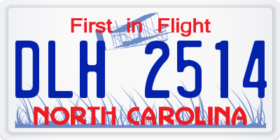 NC license plate DLH2514