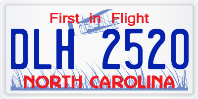 NC license plate DLH2520