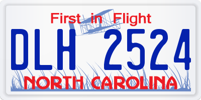 NC license plate DLH2524