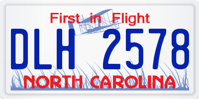 NC license plate DLH2578