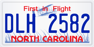 NC license plate DLH2582