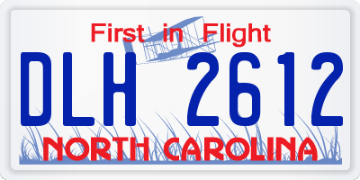 NC license plate DLH2612