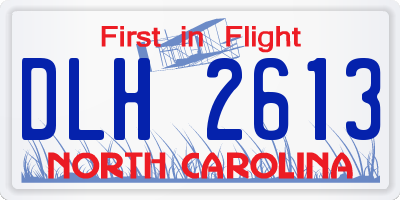 NC license plate DLH2613