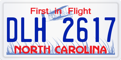 NC license plate DLH2617