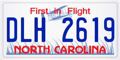 NC license plate DLH2619