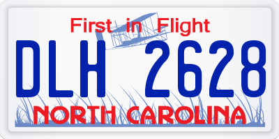 NC license plate DLH2628