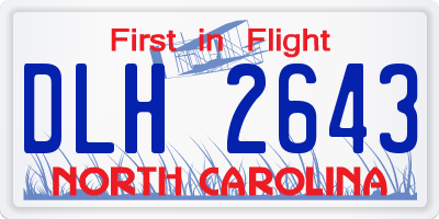 NC license plate DLH2643