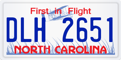 NC license plate DLH2651
