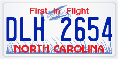 NC license plate DLH2654