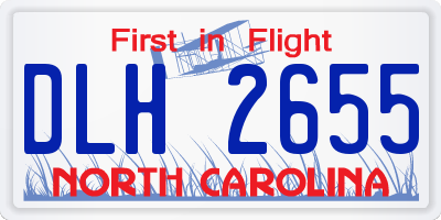 NC license plate DLH2655