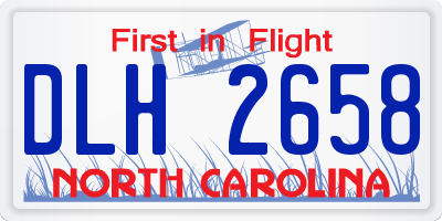 NC license plate DLH2658