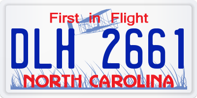 NC license plate DLH2661