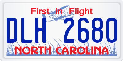 NC license plate DLH2680