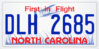 NC license plate DLH2685
