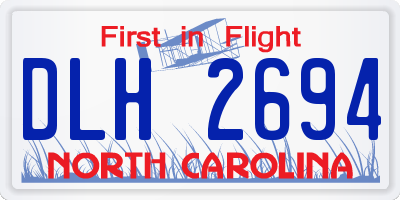 NC license plate DLH2694