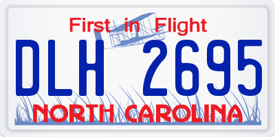 NC license plate DLH2695