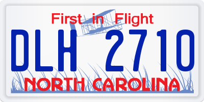 NC license plate DLH2710