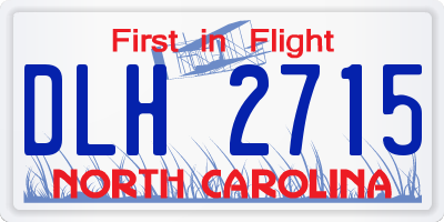 NC license plate DLH2715