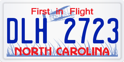NC license plate DLH2723