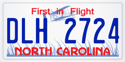 NC license plate DLH2724