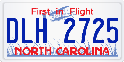 NC license plate DLH2725