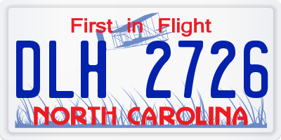 NC license plate DLH2726