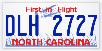 NC license plate DLH2727