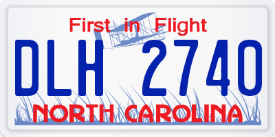 NC license plate DLH2740