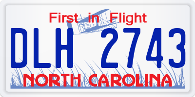 NC license plate DLH2743