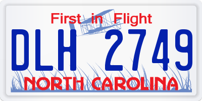 NC license plate DLH2749