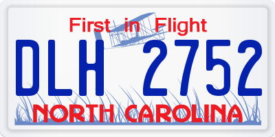 NC license plate DLH2752