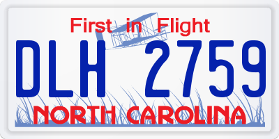 NC license plate DLH2759