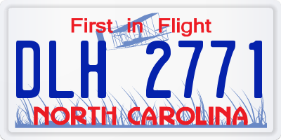 NC license plate DLH2771