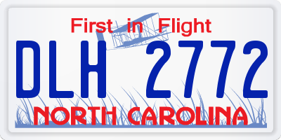 NC license plate DLH2772